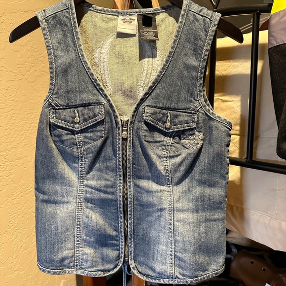 Harley-Davidson Jackets & Blazers - Women’s Harley Davidson Denim Vest